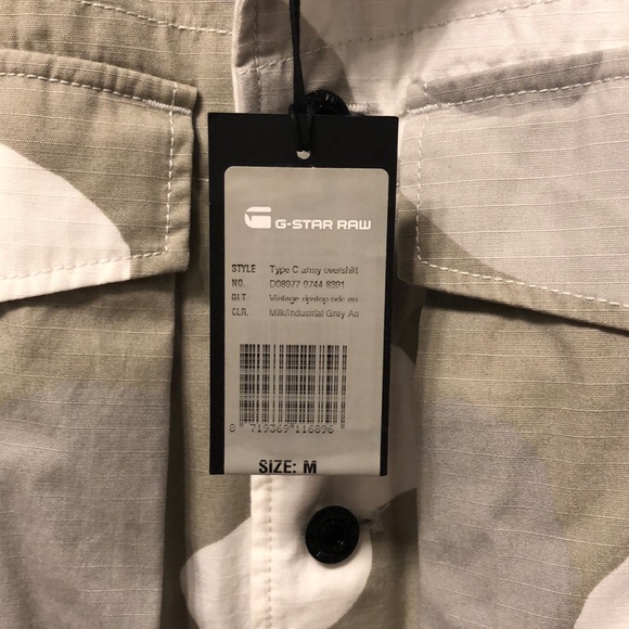 NWT Men’s G-Star Raw Type C Army Overshirt - Picture 4 of 5